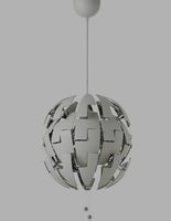 Suspension, blanc/couleur argent, 35 cm